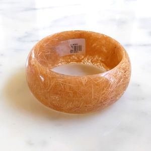 NWT. The Limited 1.5" Wide Straw Inside Design Bangle Bracelet.